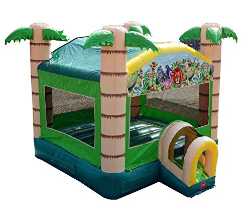 Tentandtable Tropical Jungle Commercial Inflatable Castle Bounce House, Indoor Outdoor Backyard Bouncer For Kids And Adults, Includes 1Hp Blower & Stakes - 14' L X 13' W X 15' H #TOP7
