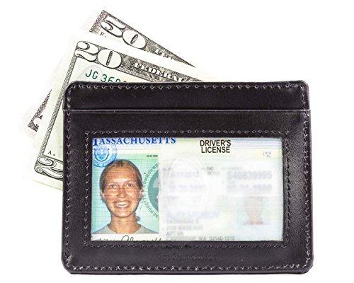 Big Skinny Men's Leather Open Sided Mini Skinny Card Wallet4