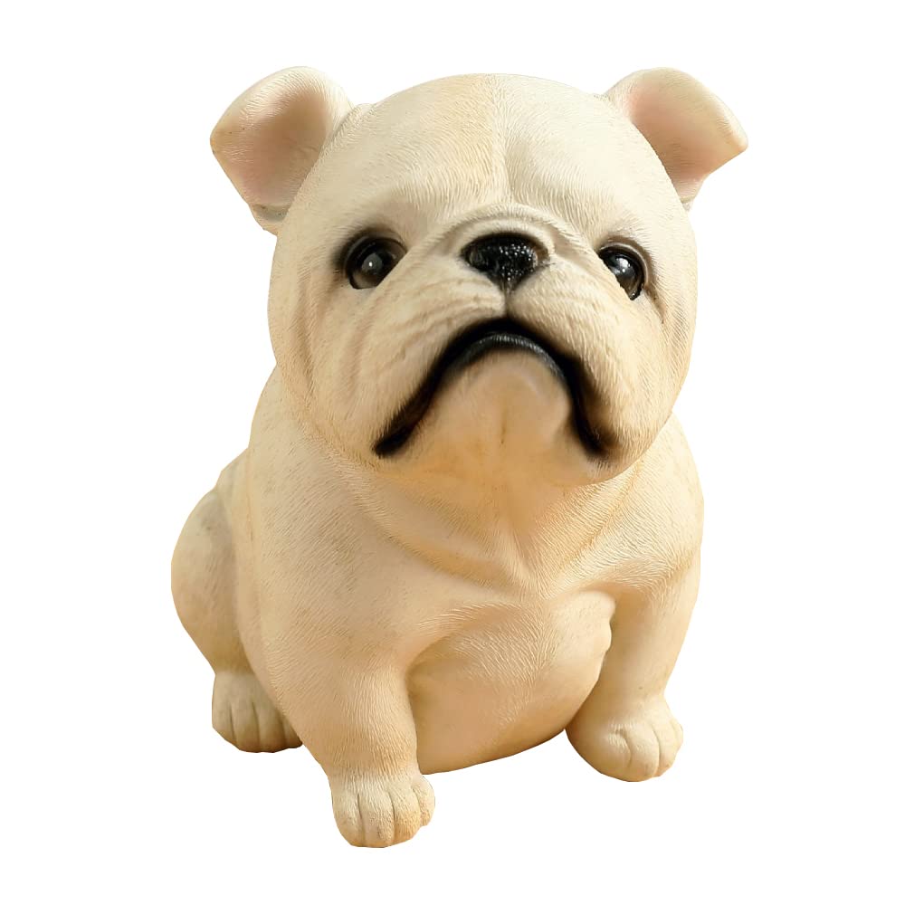 Bulldog Sculpture Decor, Outdoor Garden Statue, Realistic Lifelike Resin English Bulldog, Collectibles for Dog Lovers, Patio Lawn Courtyard Ornaments