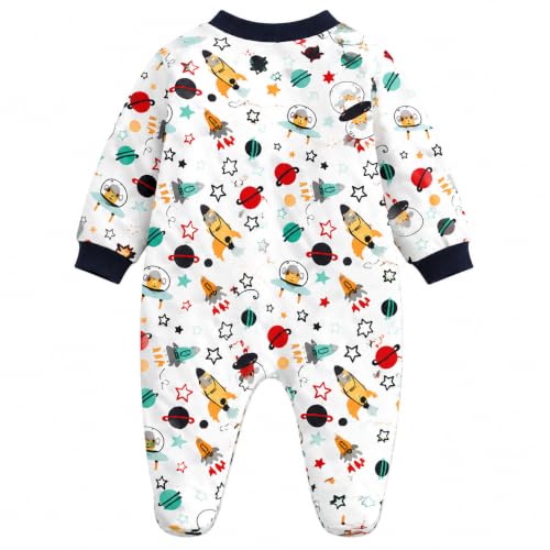 Image of Baby Footed Sleepsuit, Full Sleeve Romper Pack of 3