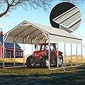 ADVANCE OUTDOOR 13x26 FT Heavy Duty Vertical Roof Metal Carport, Pre-Drilled All Weather Car Shelter for RV, Vehicles & Farm Equipment