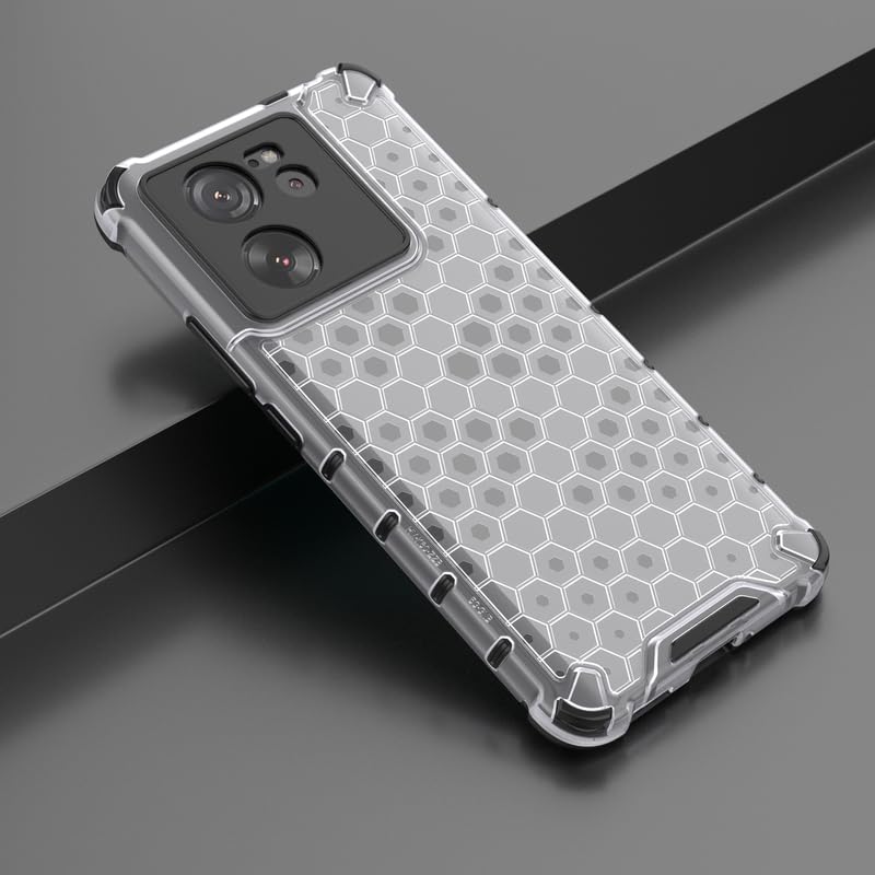Image of Plastic Bumper Back Case Cover for Xiaomi 13T / Mi 13T Pro 5G (Transparent)