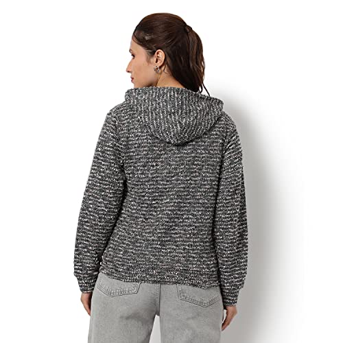 Image of Campus Sutra Women's Cotton Hooded Neck Sweatshirt