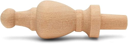 Vista 35 de Pequeños remates de madera, remates de madera de 2-3/4 pulgadas para manualidades, decoración de bricolaje y manualidades de remates de madera