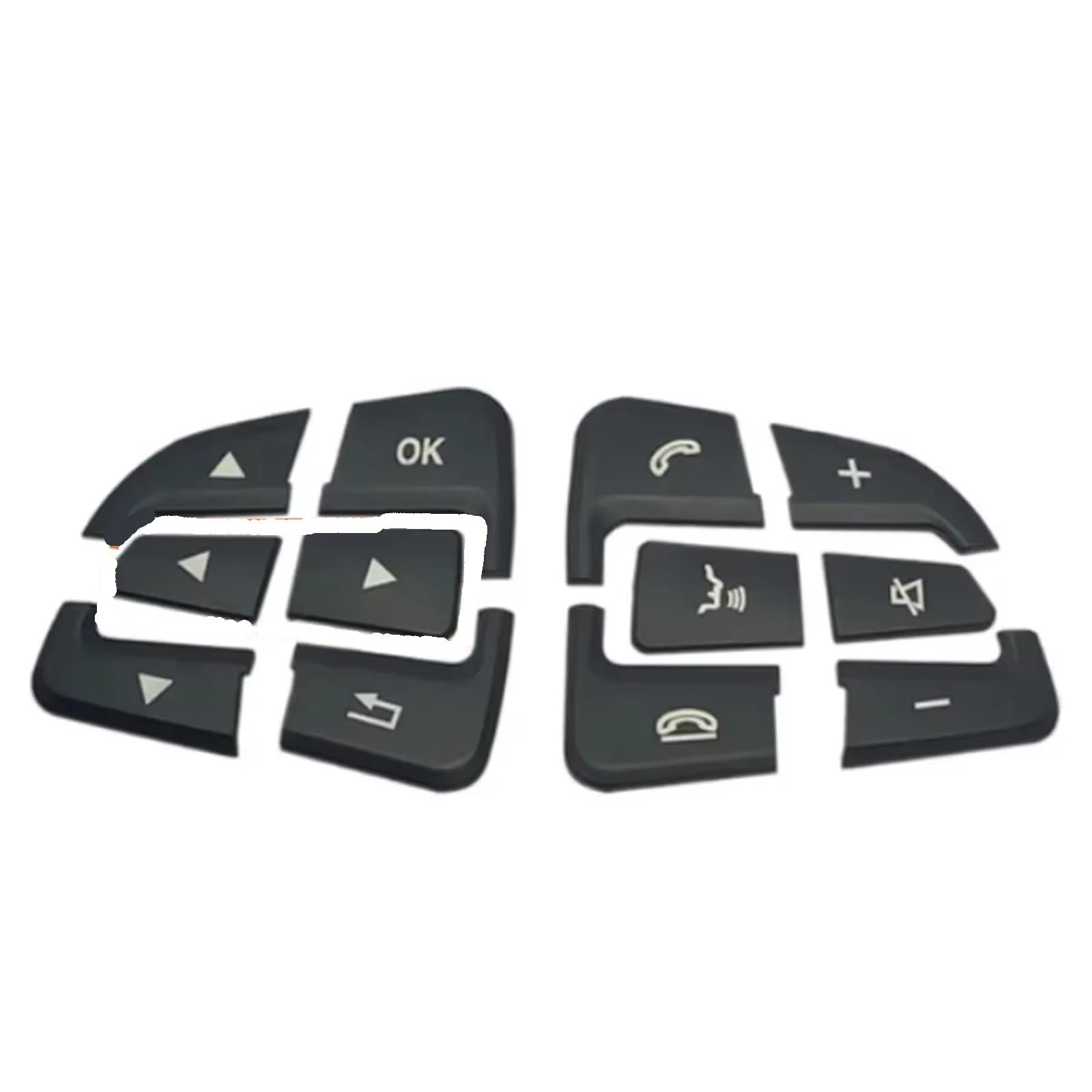 Button Stickers Compatible with Benz for CLA GLA GLE GLC GLS CLS W205 W253 C200L Car Steering Wheel Control Menu Switch Button Cover Trim Stickers
