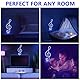 AOOTE Musik Leuchtreklame,Musiknoten förmiges Neonlicht,Musik LED Neonschilder für Wanddekor,USB und Batterie betrieben,Musikalische Neon Lights für Bar, Musik Party, Studio (Blau)
