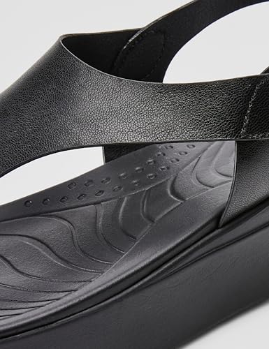 Image of ELLE Women's Wide Strap Platform Sling back Thong Sandals