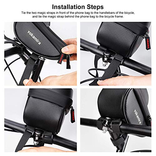 Yokamira Borsa Telaio Bici, TPU Borsa da Manubrio