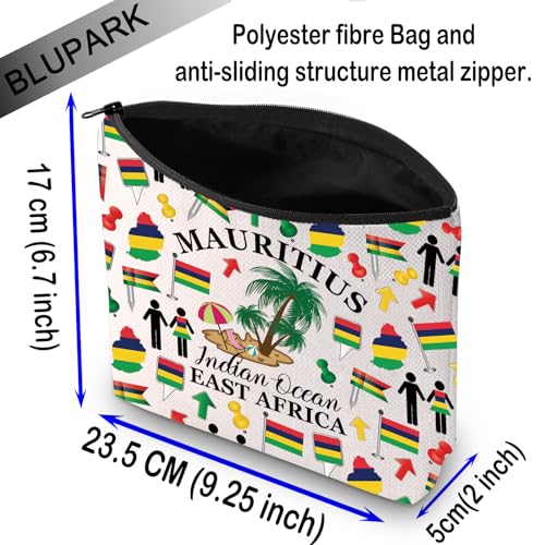 Mauritius Inspired Cosmetic Bag Mauritius Indian Ocean East Africa Travel Makeup Bag Mauritius Pride Gift (Mauritius) - Image 2