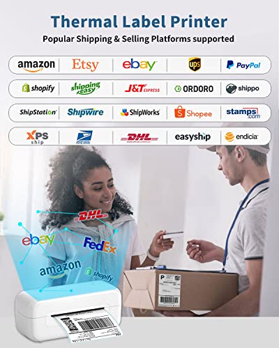 Phomemo Thermal Label Printer, Shipping Label Printer, Desktop Label Printer For Mac Windows Chromebook, Thermal Printer Compatible With Amazon, Ebay, Shopify, Etsy, Ups, Fedex, Dhl #TOP1