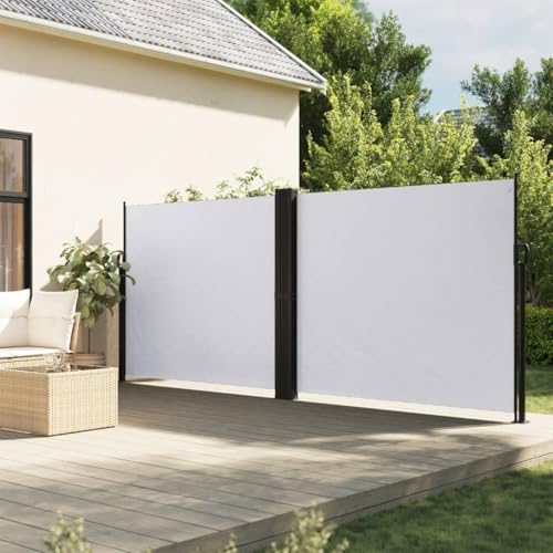 Store latéral extensible blanc coupe-vent pour bloquer le vis-à-vis - 2