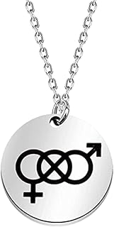 Bisexual Pendant Necklace Proud Symbolic LGBT Jewelry Gay Pride Bisexual Pride Necklace LGBT Pride Gift