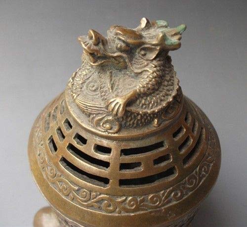 Räucherstäbchen-Set, chinesische Bronze, Drache