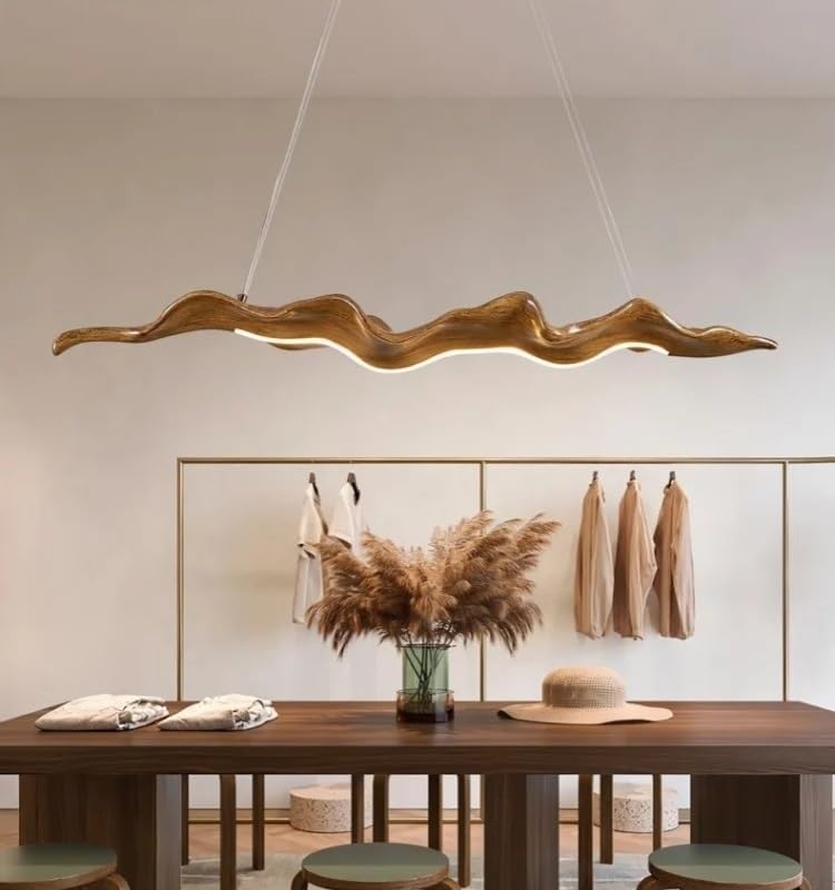 Luminaire décoratif d'intérieur en bronze, suspension bateau design 80 cm