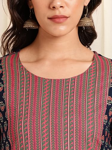 Image of MIRCHI FASHION Women's Cotton Straight Fit Printed Kurta Set with Trouser