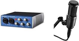 PreSonus AudioBox USB 96 2x2 USB 2.0 Audio Interface Blue & Audio-Technica AT2020 Cardioid Condenser Microphone
