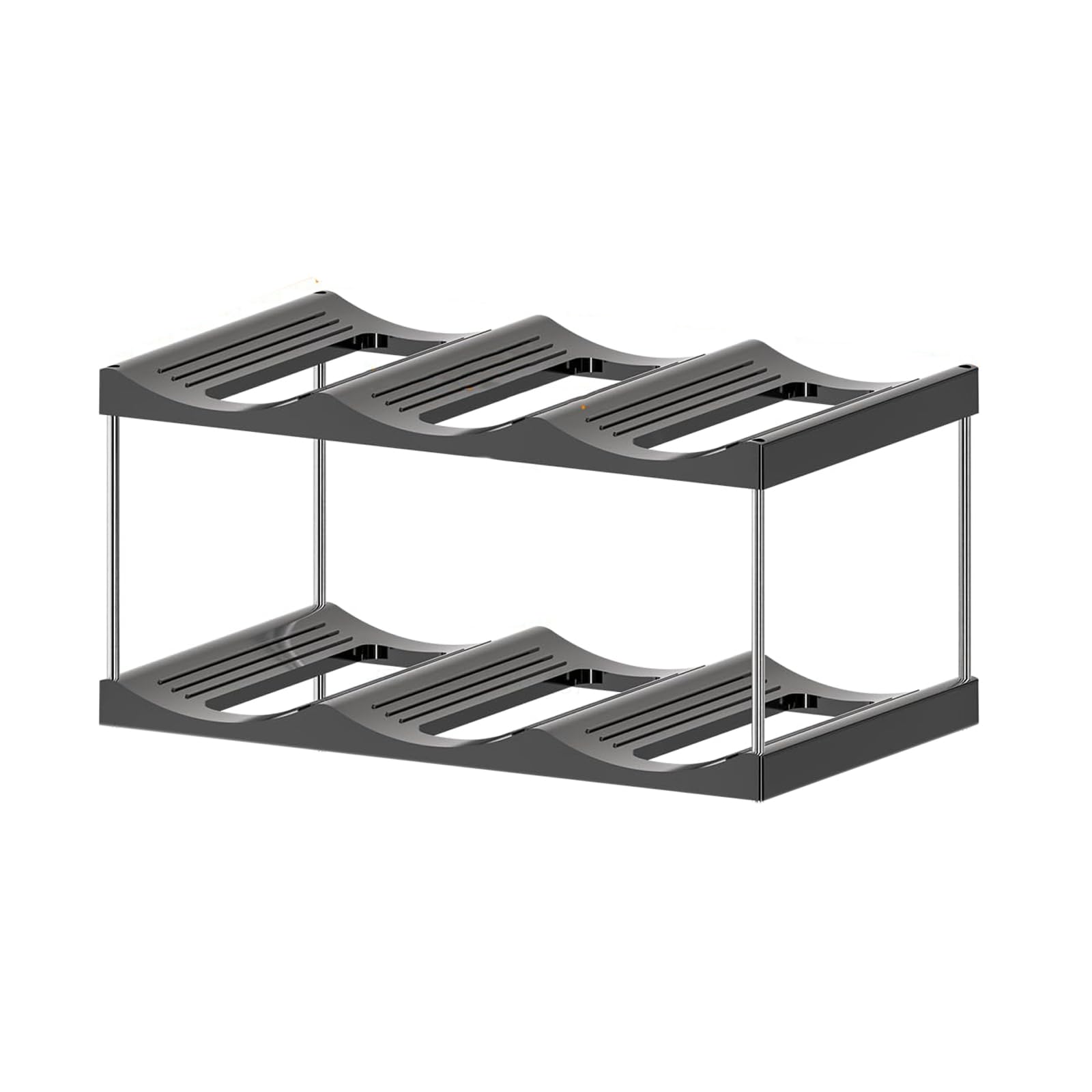 Elnwnnkc Space Saving Stackable Water Bottle Shelf Space Efficient Water Bottle Storage Holder Functional Organizers for Cabinets Multilayered Holder