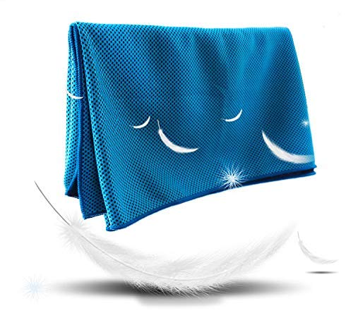 Miworm Serviette de refroidissement en microfibre pour soulager instantanément le refroidissement, serviette de glace Bleu clair Cover