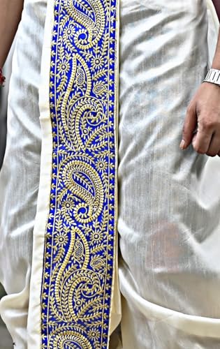 Image of Men's Ready to Wear Pant System MARWADI Embroidered Dhoti for Marriage, Party, Pooja, Festival etc. (GC009)
