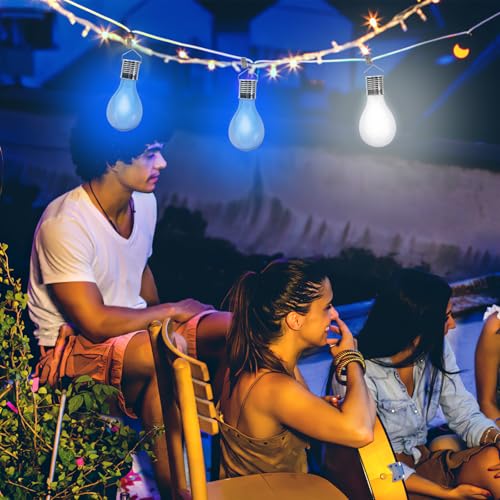 Bombilla solar exterior para iluminar sin cables el jardín con plástico resistente 5