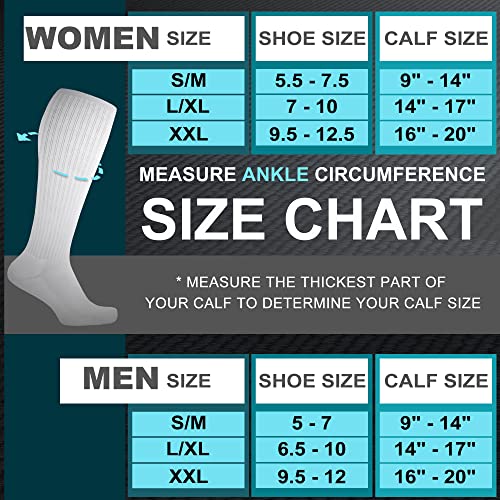 Medical Compression Socks For Women And Men 3 Pairs 20-30 Mmhg Knee High Compression Stockings Circulation Best For Running Athletic Nurses #TOP1