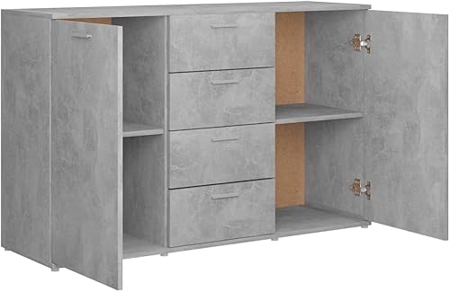 Miniatura 9 de VanTook Gabinete de cocina para bufé y aparador con 2 puertas y 4 cajones moderno armario de almacenamiento Credenza mesa de consola de bufé para