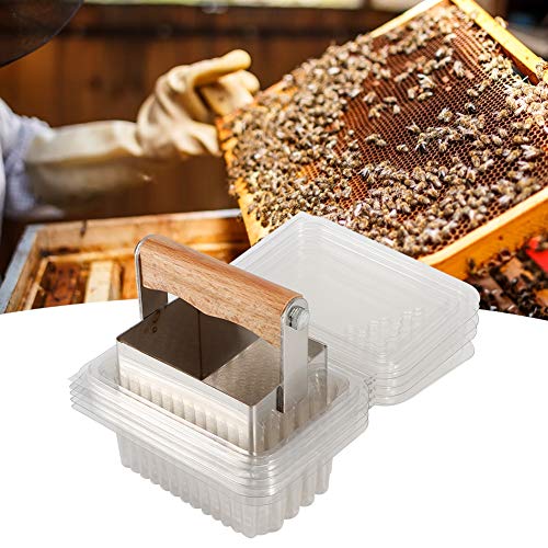 Tbest Beekee Tools Stainl Steel Comb Honey Cutter Sper With Plastic Box Cutting Tools Beekee Ary Home Gardening Cut Comb Honey Containers Cut Comb Honey Containers Honeycomb C - Image 2