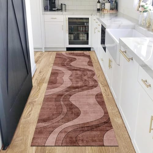 Tapis de couloir lavable marron pour protéger vos sols avec style