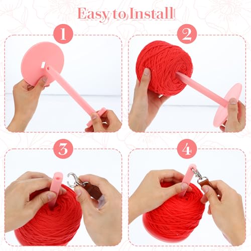 Image of 2pcs Wrist Yarn Holder, Portable Yarn Ball Holder Craft Yarn Spinner Yarn Hanger Knitting Storage Stand Crochet Minder Accessories Crocheting Supplies for Preventing Yarn Entanglement
