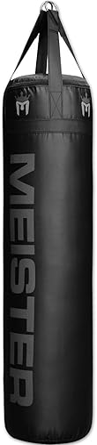 Meister Bolsa pesada rellena de 100 libras para boxeo, MMA y Muay Thai, bolsa de boxeo profesional de 60 pulgadas