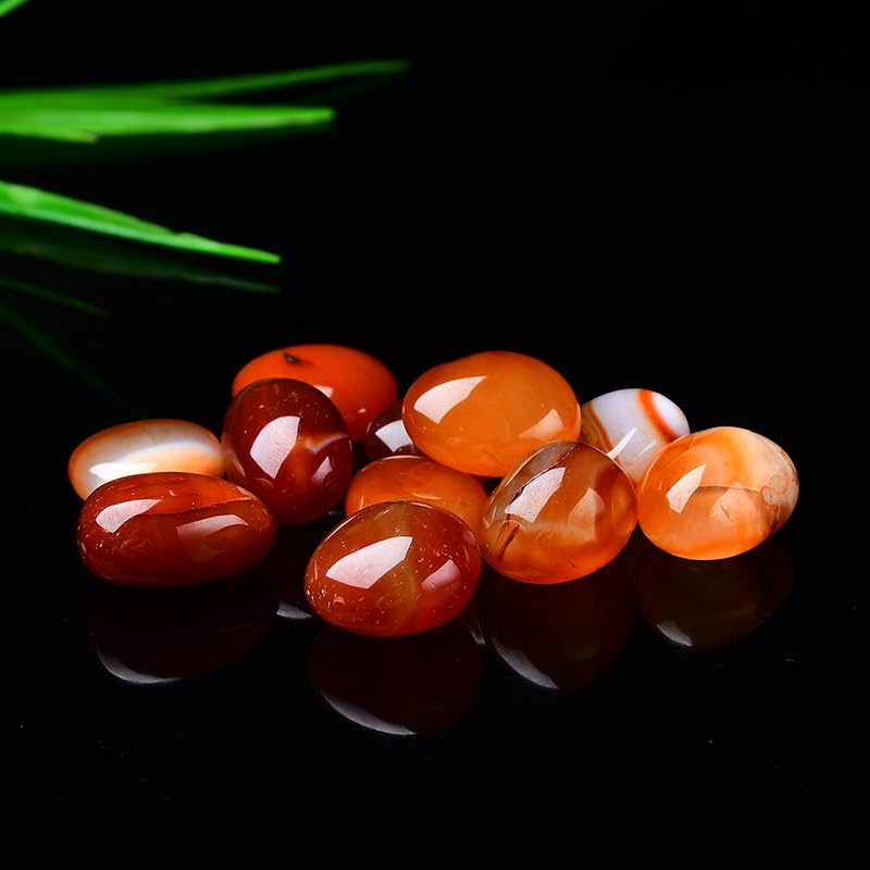 Kamienie i kryształy Naturalny czerwony agat surowy kamień do brukowania na doniczki, dekoracje, ozdoby, kryształy krajobrazowe (500 g, 3-4 cm)