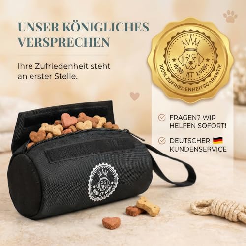 HUND IST KÖNIG Futterdummy für Hunde - Apportierbeutel für Hunde/Futterbeutel Hundetraining klein - Für alle Hunderassen - Perfekt für Dummy Hundetraining + Trainings-eBook, Futterbeutel-Hund
