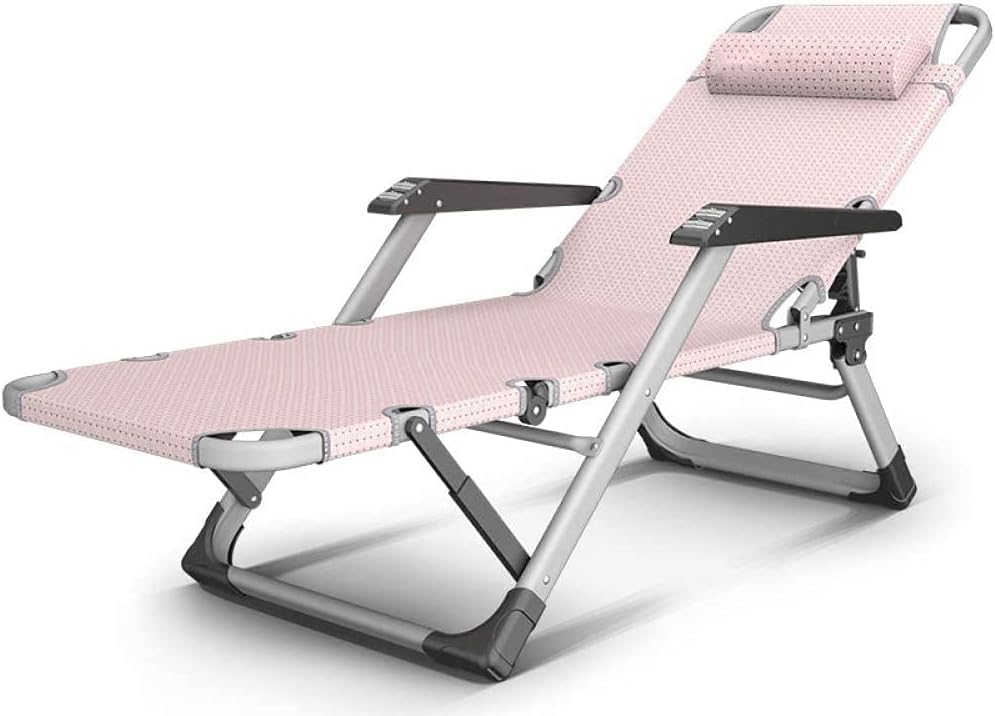 Tumbona plegable de gravedad cero con reclinable ajustable para piscina, jardín, playa, camping