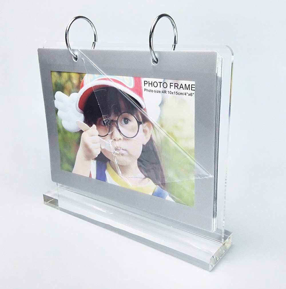 Clear Acrylic Self Standing Frame,Display Photos On Both Sides,Vertical