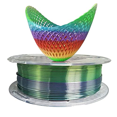 Silk PLA Filament d'imprimante 3D 1,75 mm 1KG (2.2LB) Brillant Soyeux Violet Noir Rouge Cuivre Impression MatÃ©riel Soie arc-en-ciel.