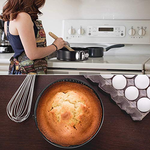 Springform Kuchenform Set 3Stück(4"/ 7" /9") mit1*Mehlsieb 1*Abstreifmesser,Runde Backform Abnehmbarer Flachboden,Käsekuchenset Antihaftbeschichtet Auslaufsicher - Image 4