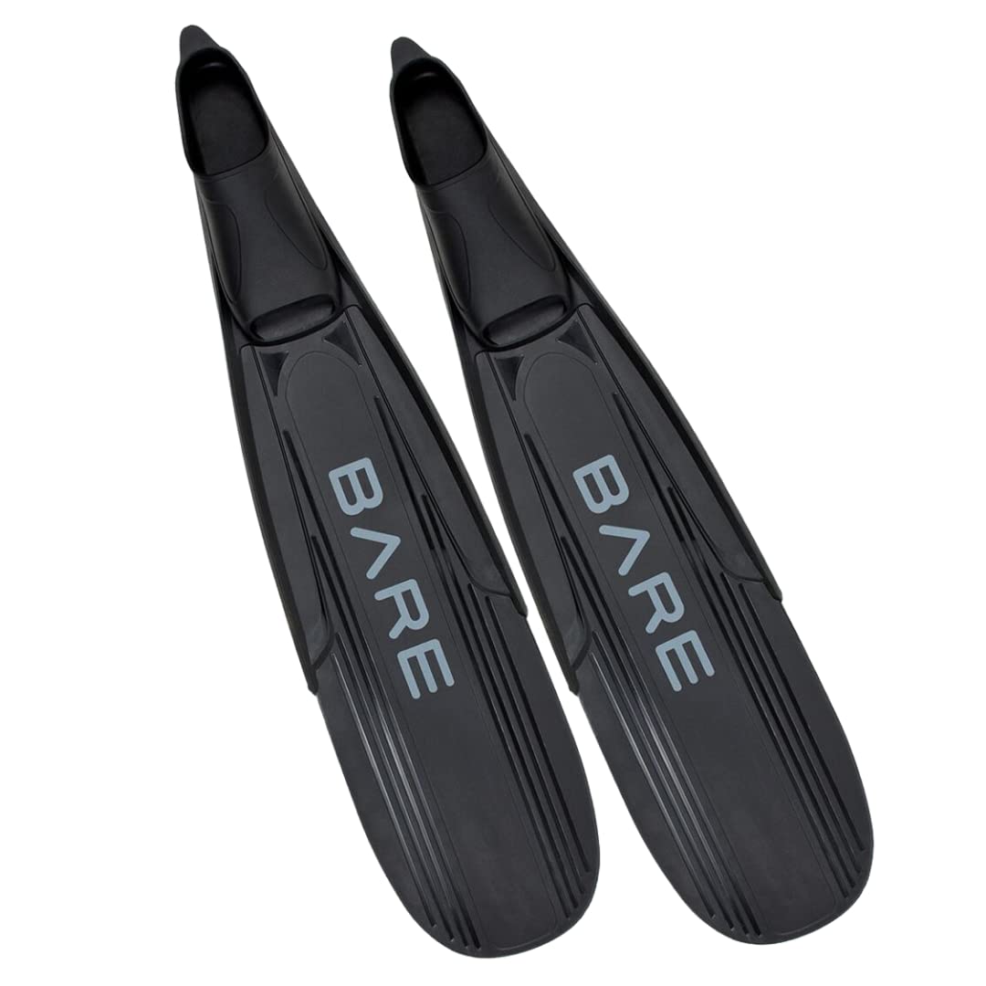 Bare Predator Full Foot Freediving fins - Black (LG)