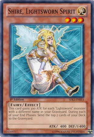 Amazon.com: YU-GI-OH! - Shire, Lightsworn Spirit (SDLI-EN014) - Structure  Deck: Realm of Light - 1st Edition
