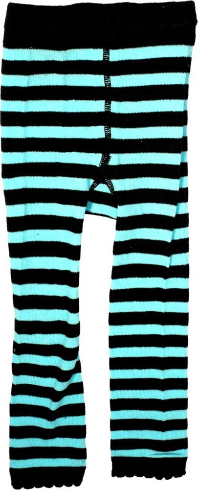 SourpussTurquoise Blue & Black Striped Kids Leggings from Clothing