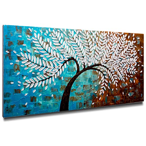 A-Cheng40 Oil Hand Painting Art 24X48 Inch Hand Painted 3D Knife Tree Paintings Abstract Paintings Oil Hand Painting #TOP1