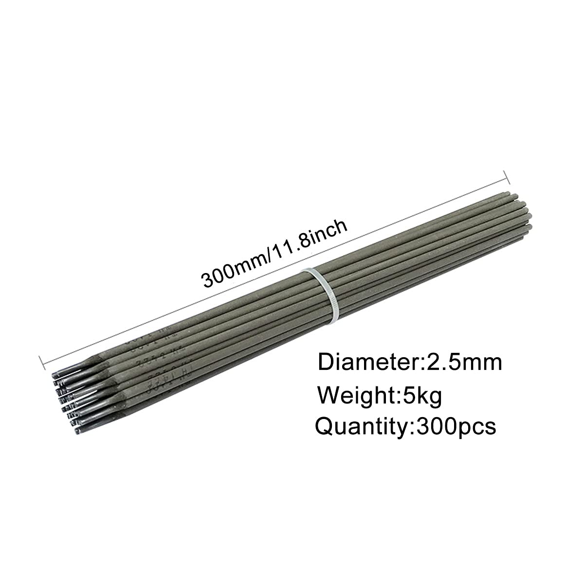 TA2 Okrągłe stalowe pręty metalowe elektrody spawalnicze pręty stalowe różne pręty spawalnicze elektrody do spawania średnica 2,5 mm, 2,5 mm (5 kg)