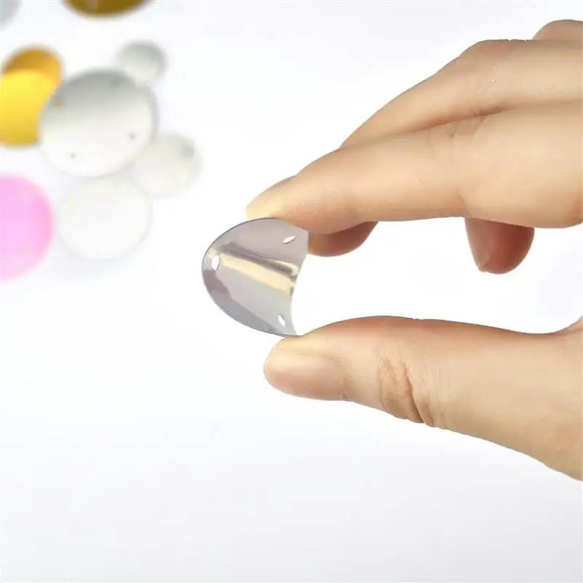 Cekiny do przyszywania, Okrągłe cekiny z 4 otworami do tworzenia wielokolorowych o wymiarach 20 mm/25 mm/35 mm(Pink,20 mm)