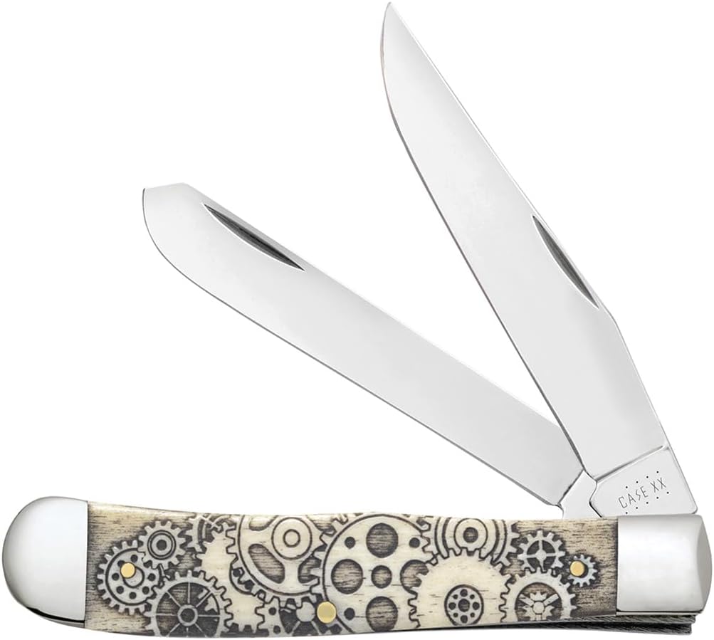 Case XX WR POCKET KNIFE, COGS 3D NATURAL BONE TRAPPER, 4 1/8 INCHES CLOSED, ITEM #1067699