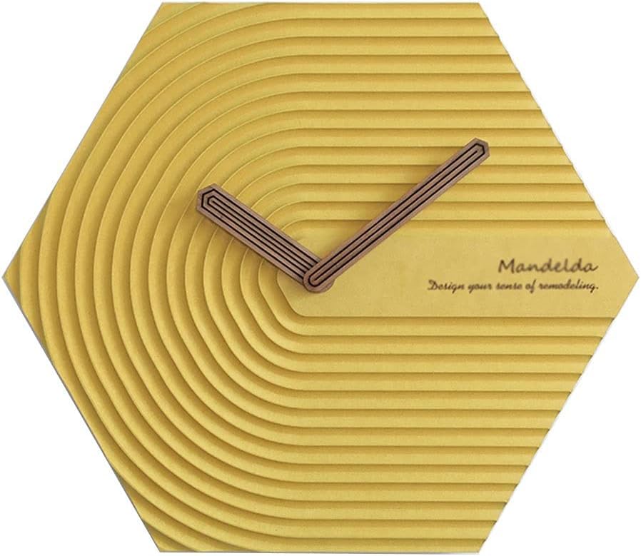 Horloge murale moderne à rayures colorées 36cm | Pendule silencieuse salon