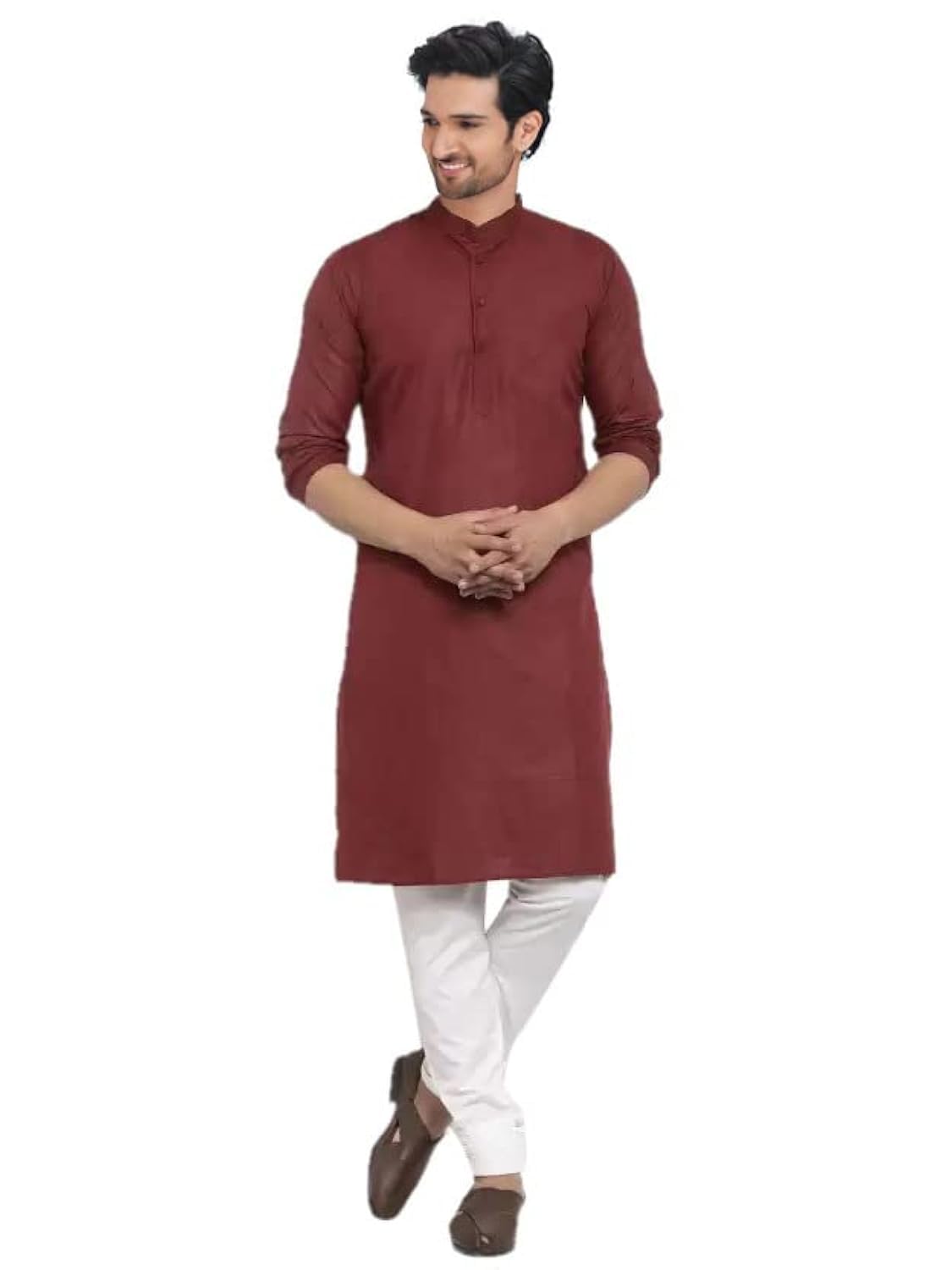Lookmark Men's Cotton Blend Yellow Straight Kurta(Kurta 02-Xxl_)