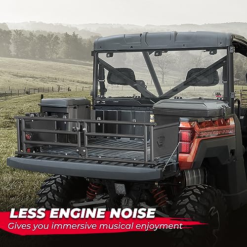 KEMIMOTO Hard Coated Rear Window, Pre-installed Back Windshield Compatible with Polaris Ranger XP 1000/Crew 2017-2025, Polaris Ranger 1000/Crew 2020-2025, Ranger XP 900/Crew 2013-2019
