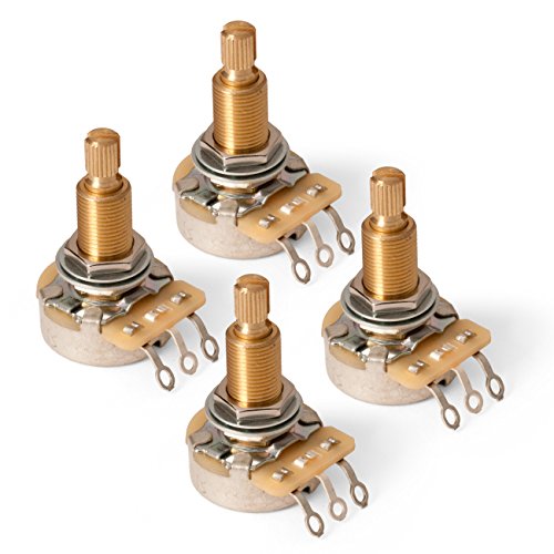 Guitar Control Pots, Long split shaft, 500K-ohm (CTS #450S 3486) - 4 pack Y