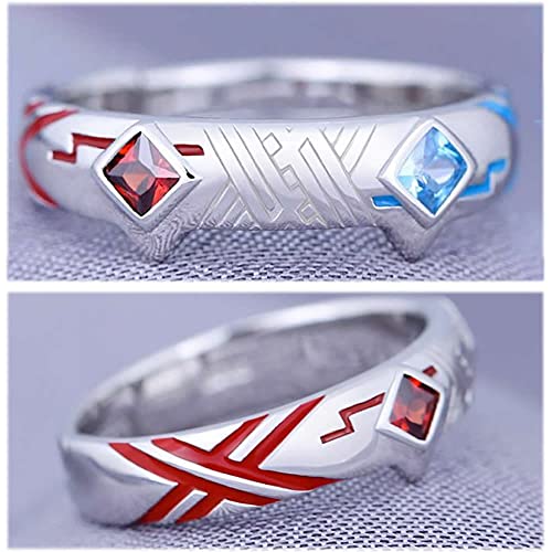 Derling In The Franx Ring Anime 02 Zero Two Cosplay Ring Silver 925 Adjustable Props Jewelry for Fans2