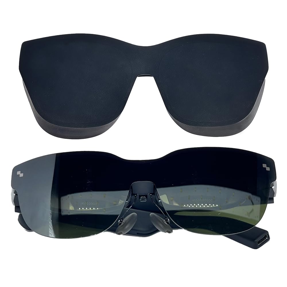 Etui do Rayneo Air3/Air2/Air3s & Xreal One/One Pro/Air2, AR okulary silikonowe osłona ekranu, czarna osłona ekranu blokującego światło