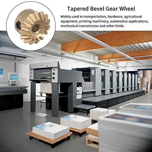 Image of 15T Copper 0.8 Modulus Tapered Bevel Gear Wheel 3mm Bore 10mm Outer Dia